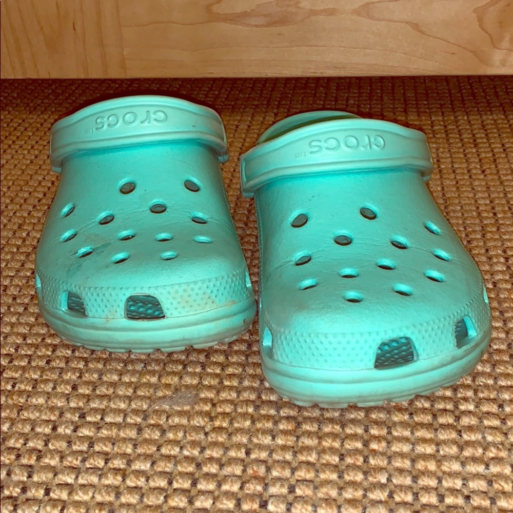 Teal crocs!!